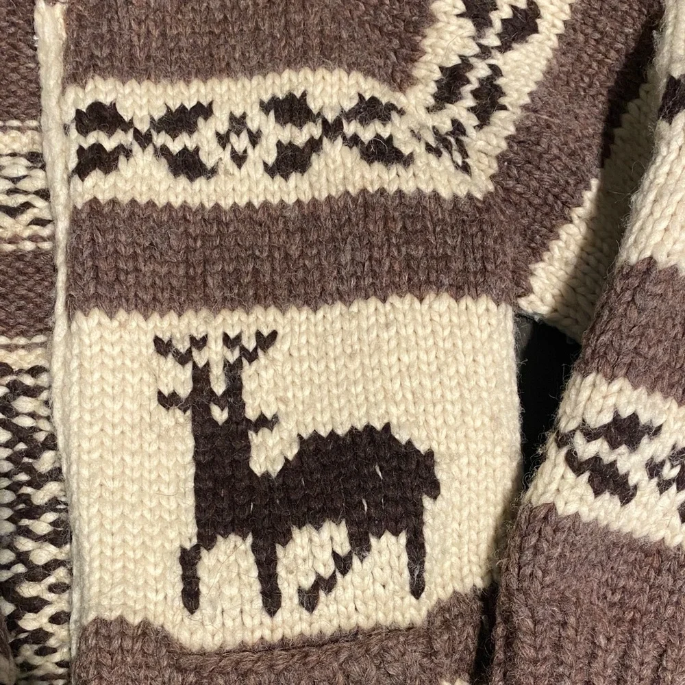 Vintage 1950-1960s Cowichan Zip Sweater - Picture 3 of 6